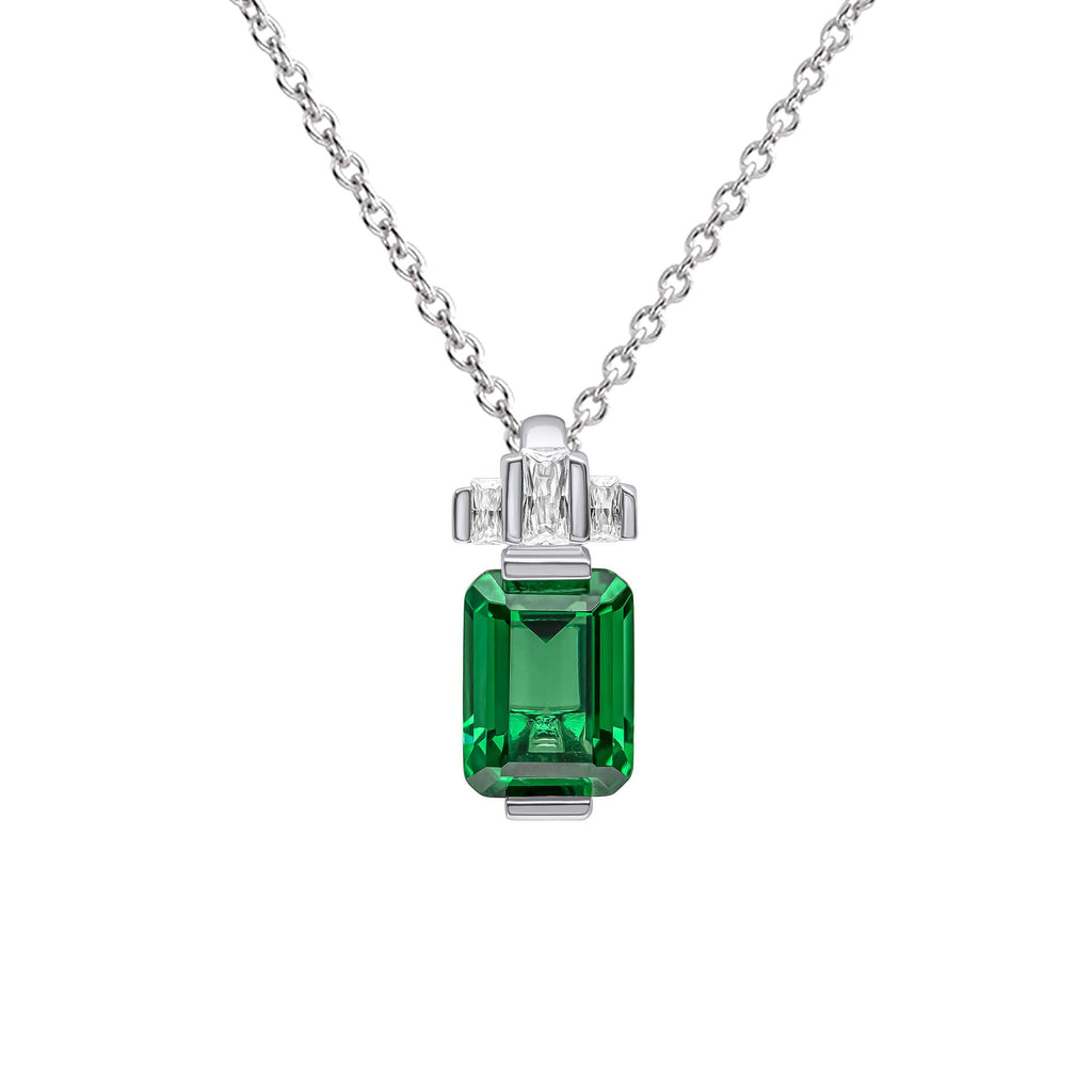 Diamonfire Emerald Cut Zirconia Pendant