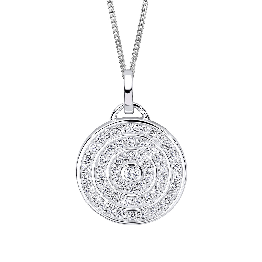 Beginnings Channel Set Circular Pendant