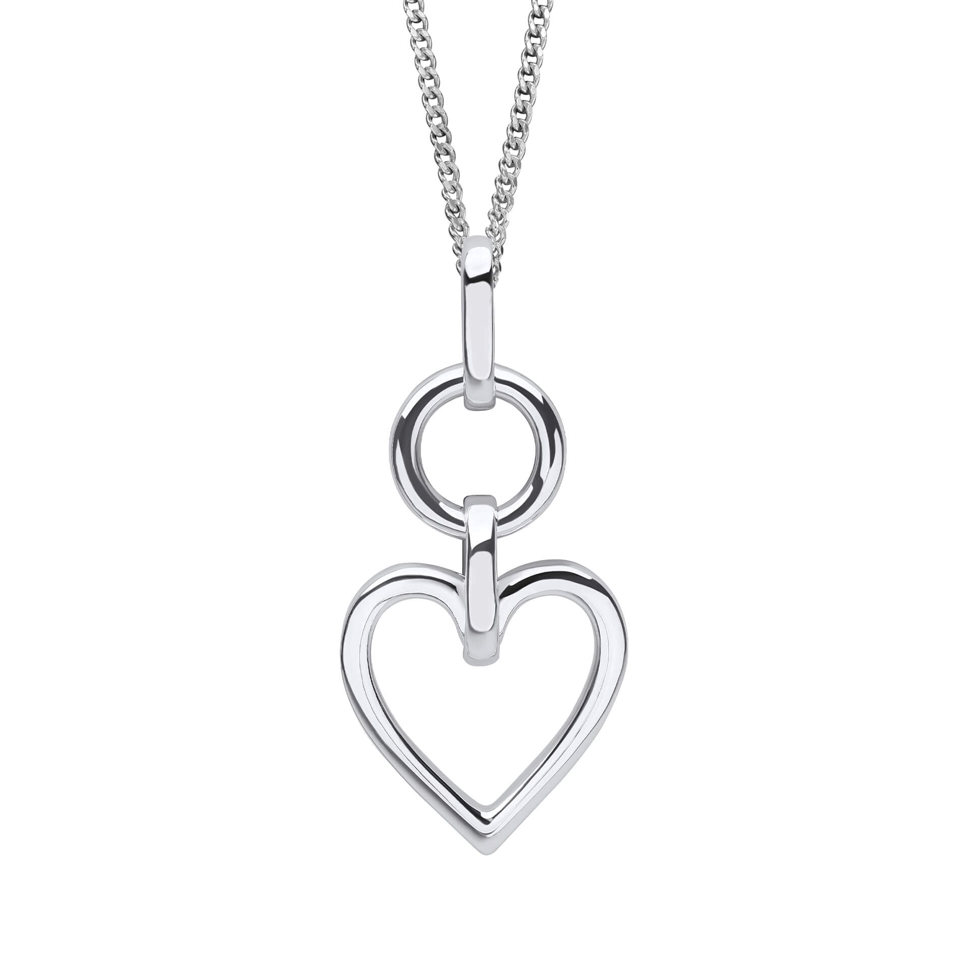 Beginnings Open Heart Drop Pendant