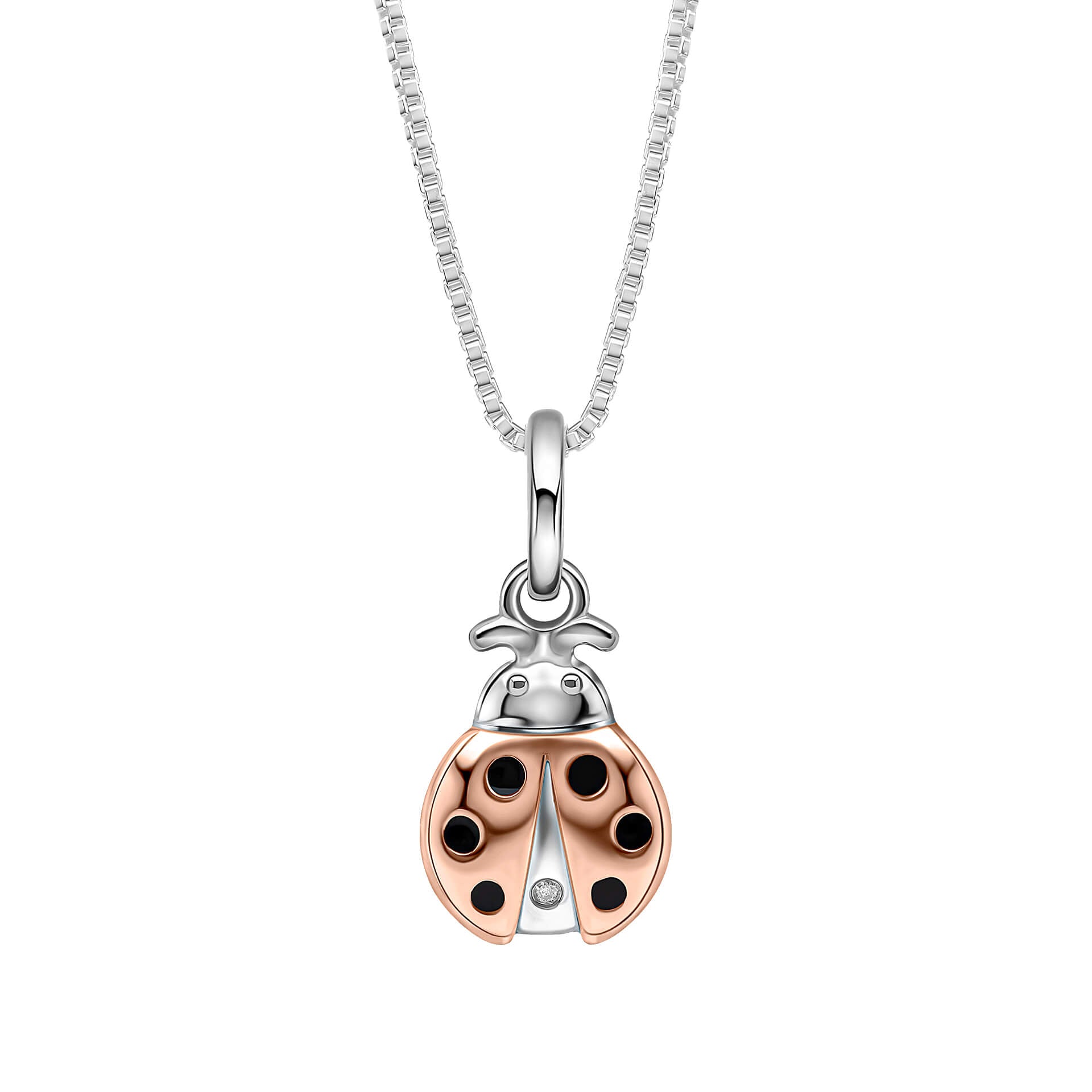 D For Diamond Ladybird Pendant with Diamond