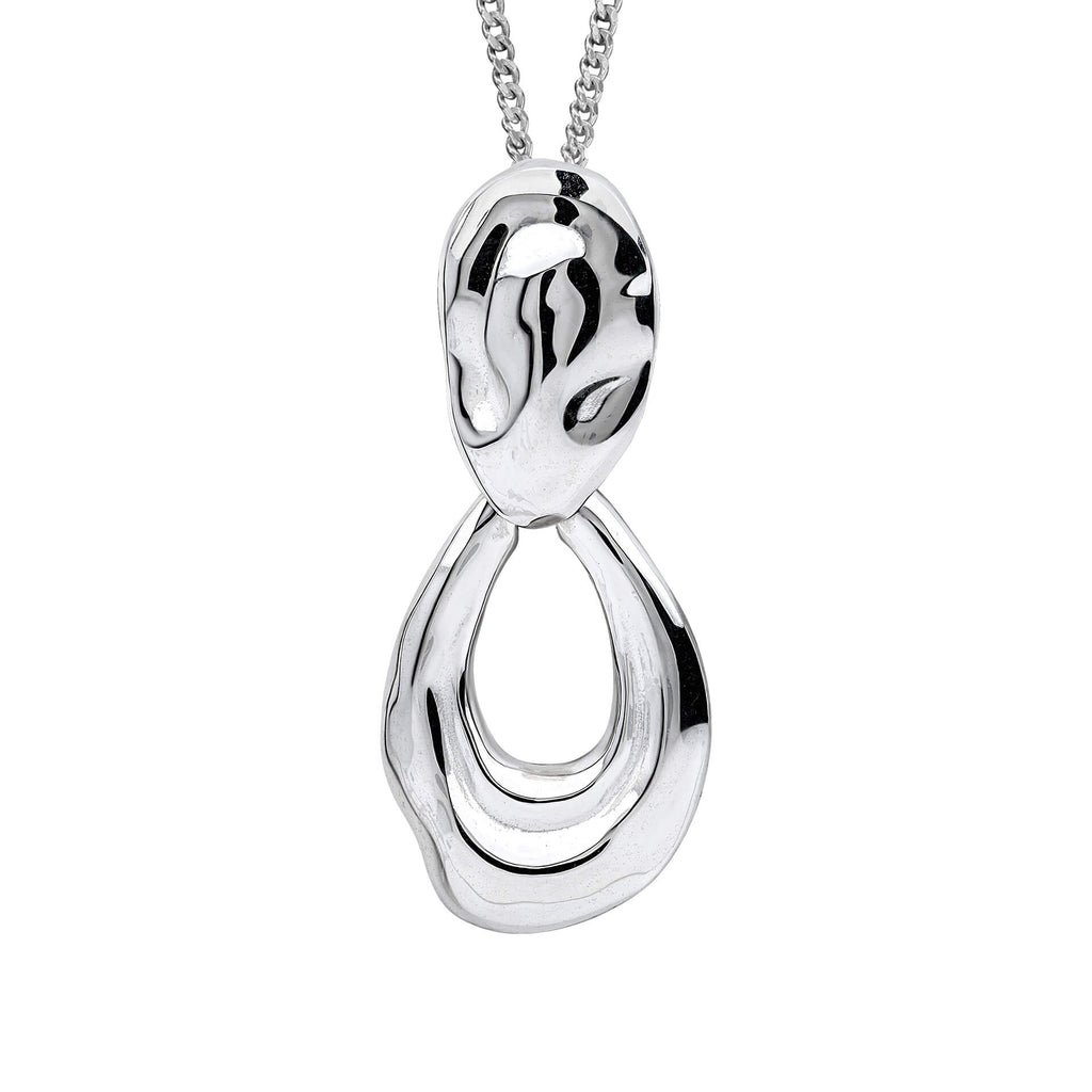 Beginnings Molten Oval Doorknocker Drop Pendant