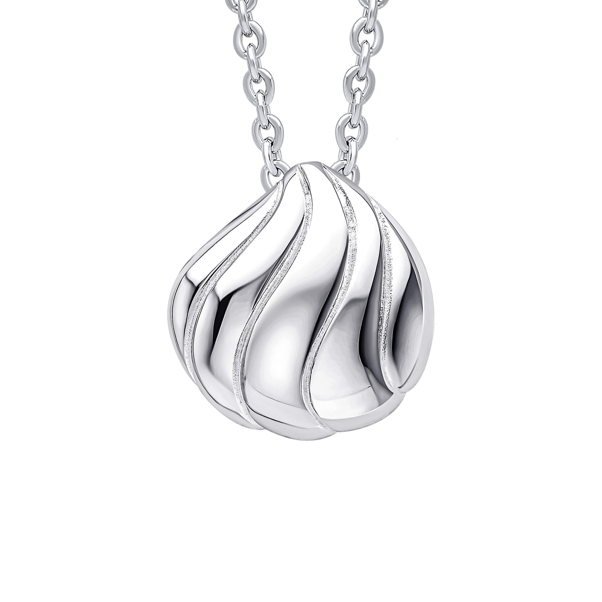 Beginnings Organic Wave Teardrop Slider Pendant