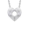 Beginnings Ridged Heart Slider Pendant