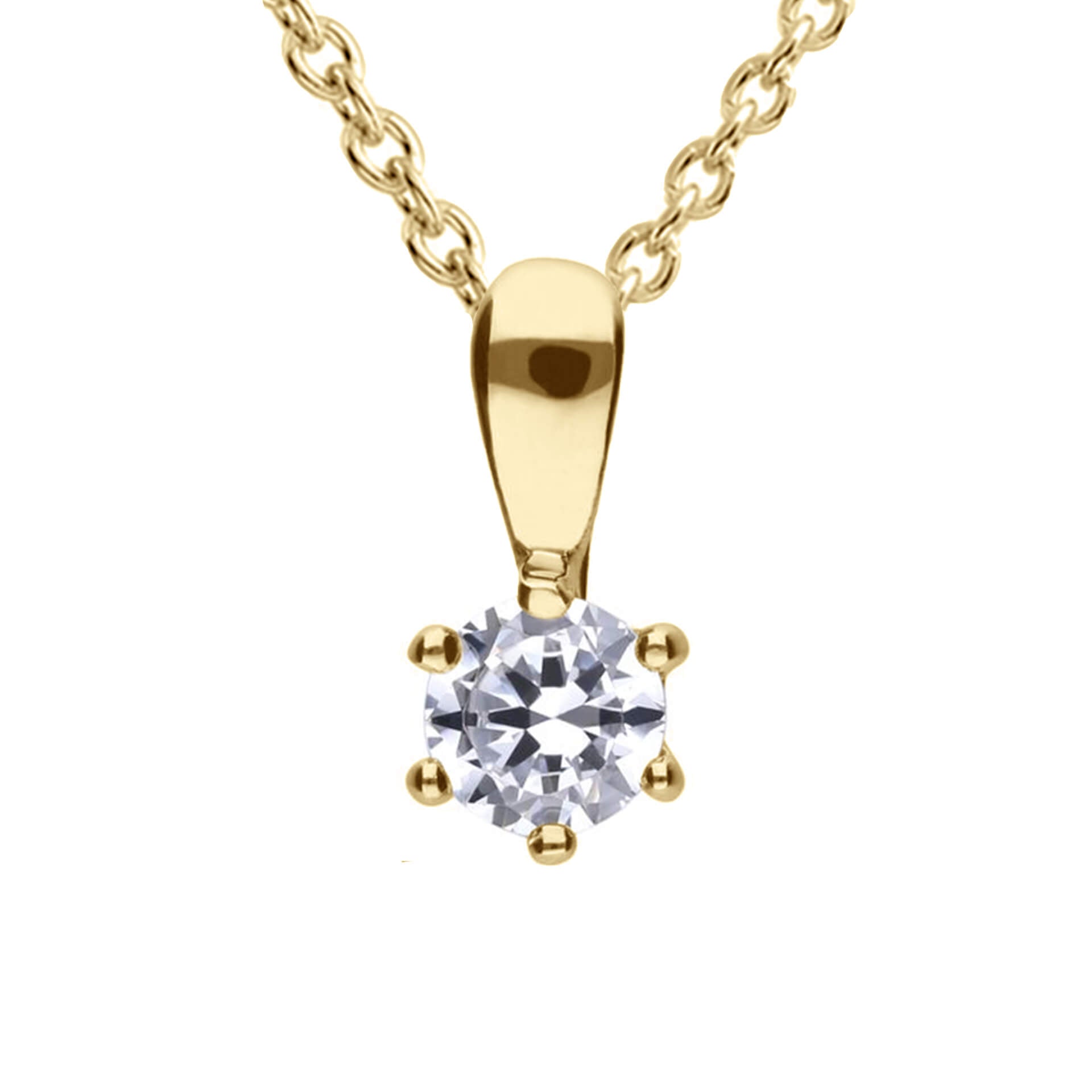 Diamonfire Six Claw Carat Pendant