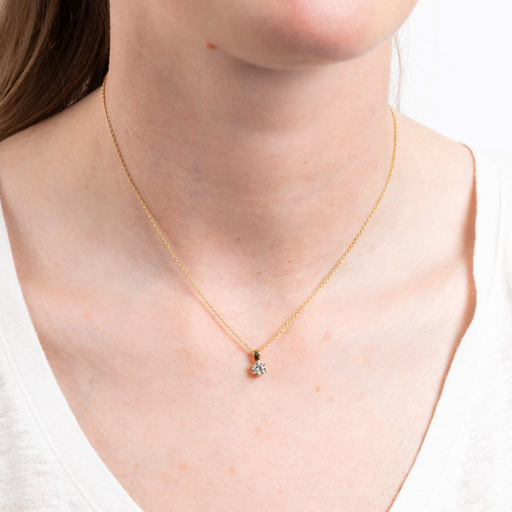 Diamonfire Six Claw Carat Pendant