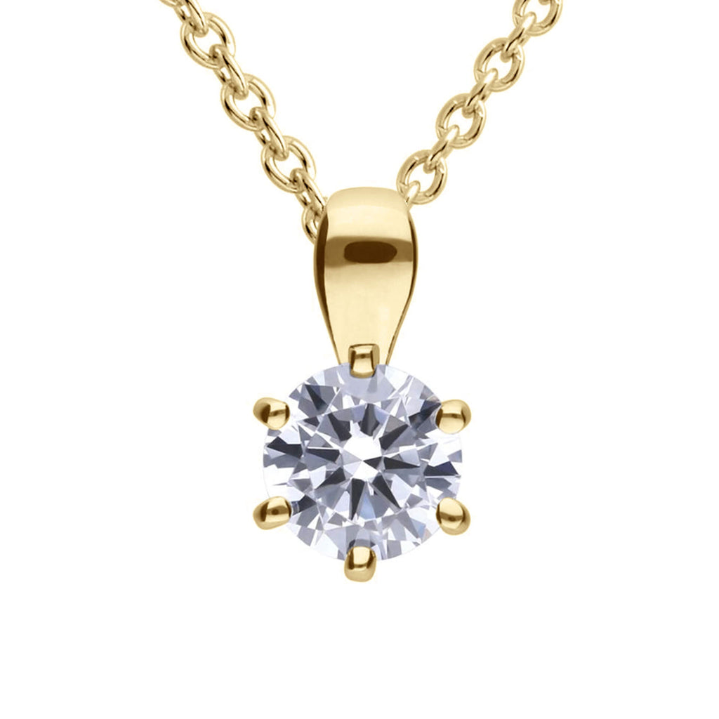 Diamonfire Six Claw Carat Pendant