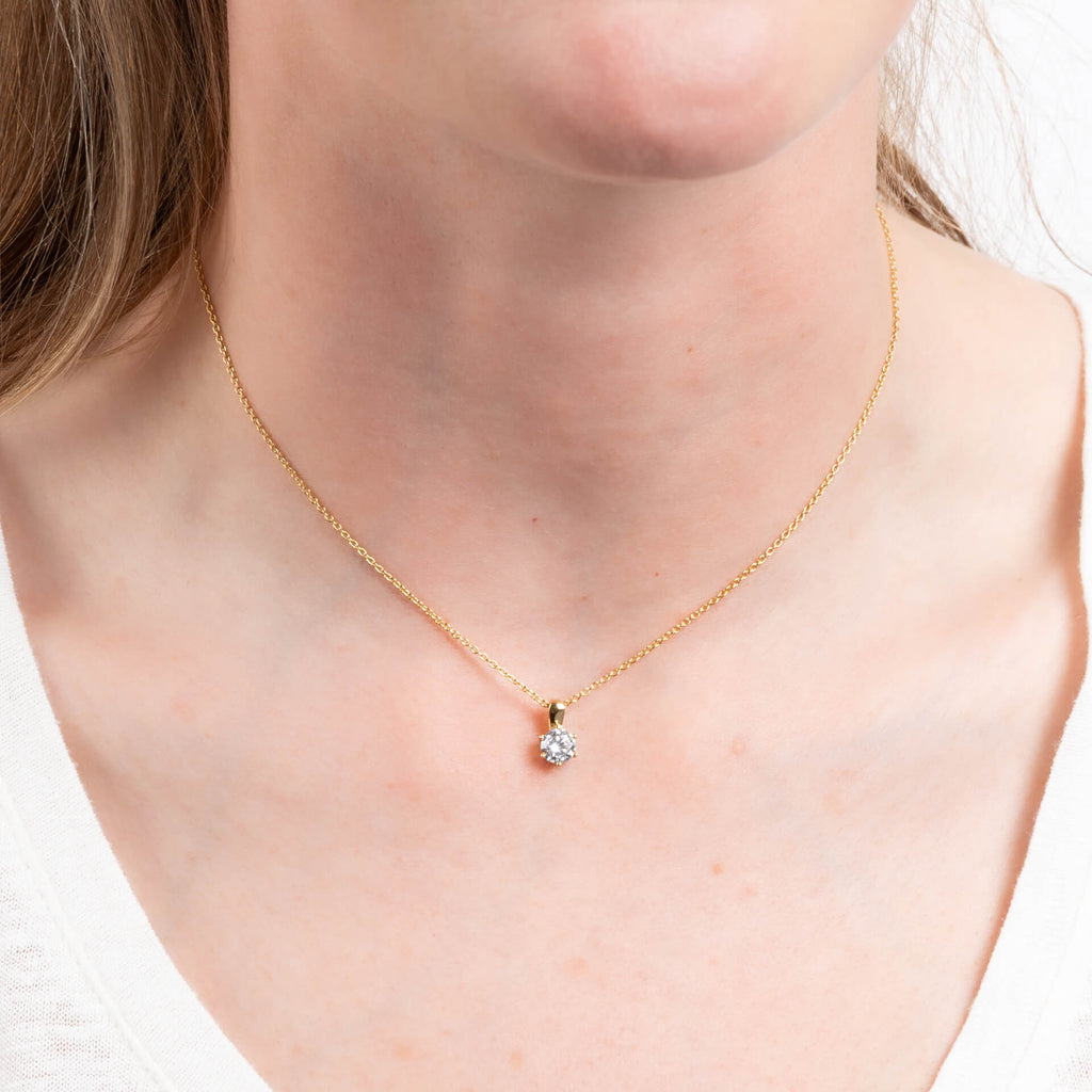Diamonfire Six Claw Carat Pendant