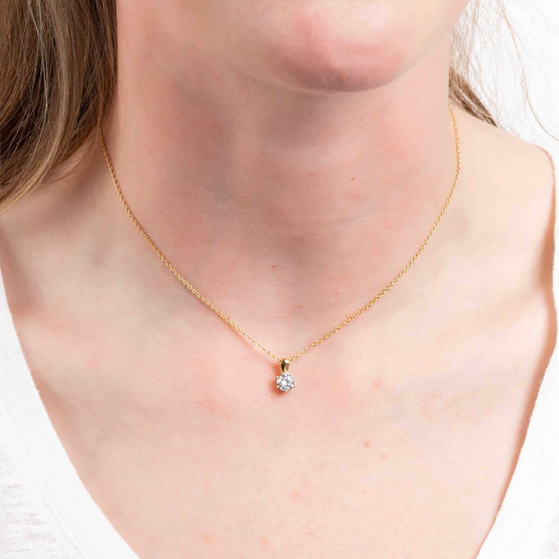 Diamonfire Six Claw Carat Pendant