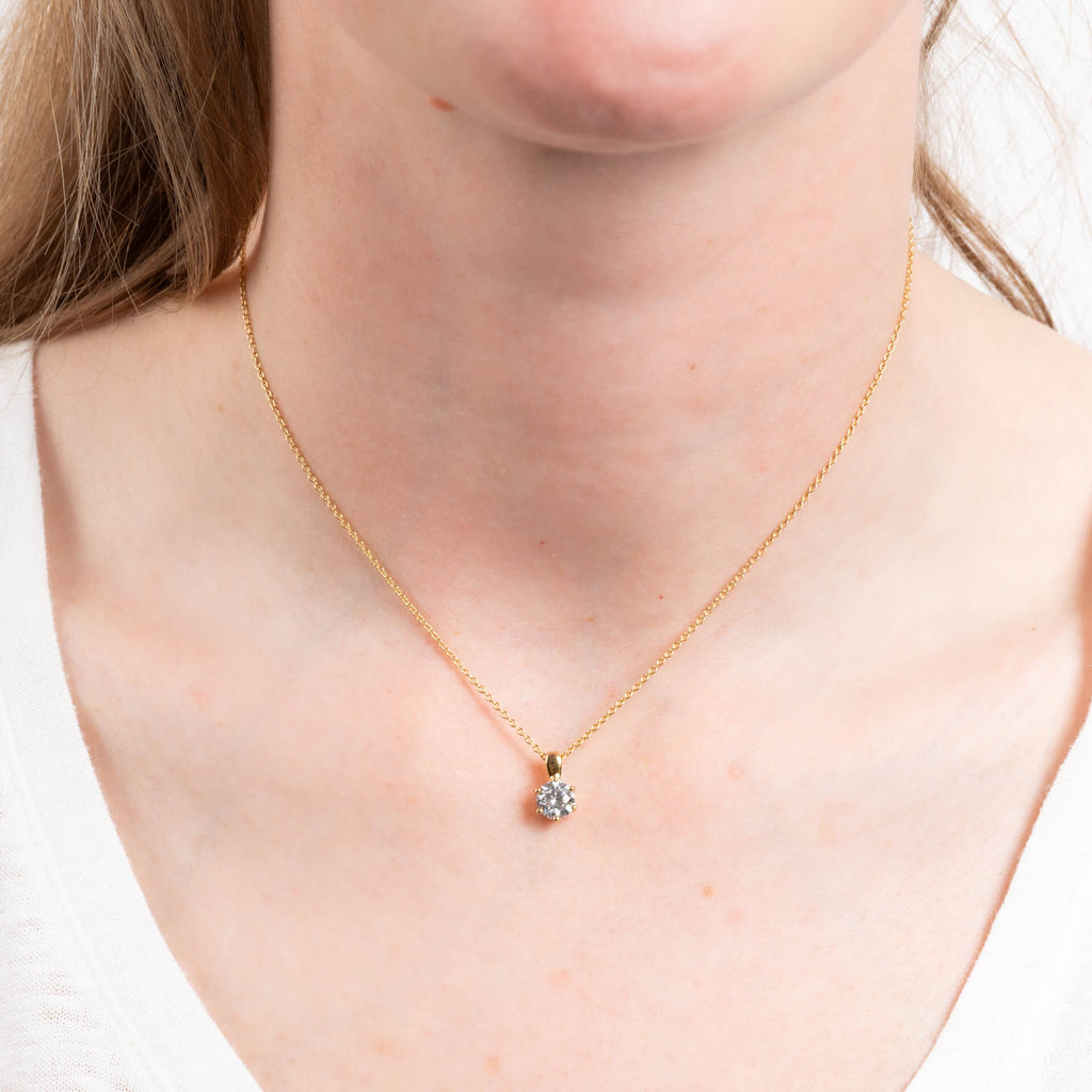 Diamonfire Six Claw Carat Pendant