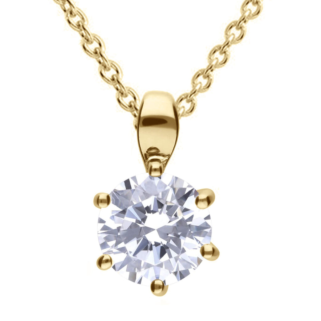 Diamonfire Six Claw Carat Pendant