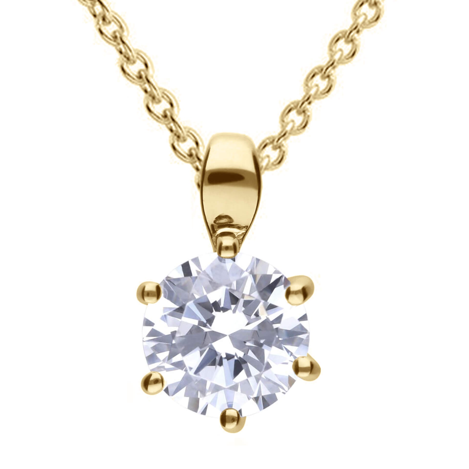 Diamonfire Six Claw Carat Pendant