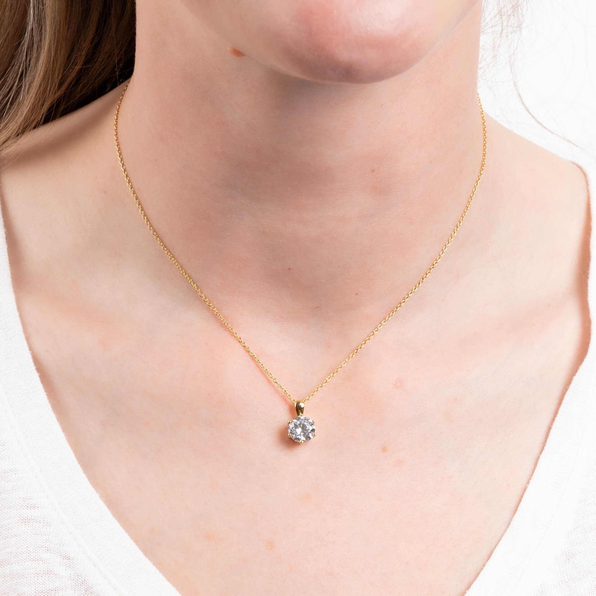 Diamonfire Six Claw Carat Pendant