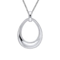 Beginnings Open Teardrop Pendant with Millegrain Edge