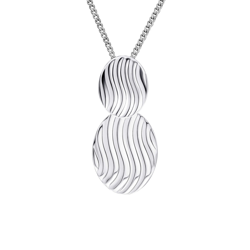 Beginnings Wave Texture Drop Pendant