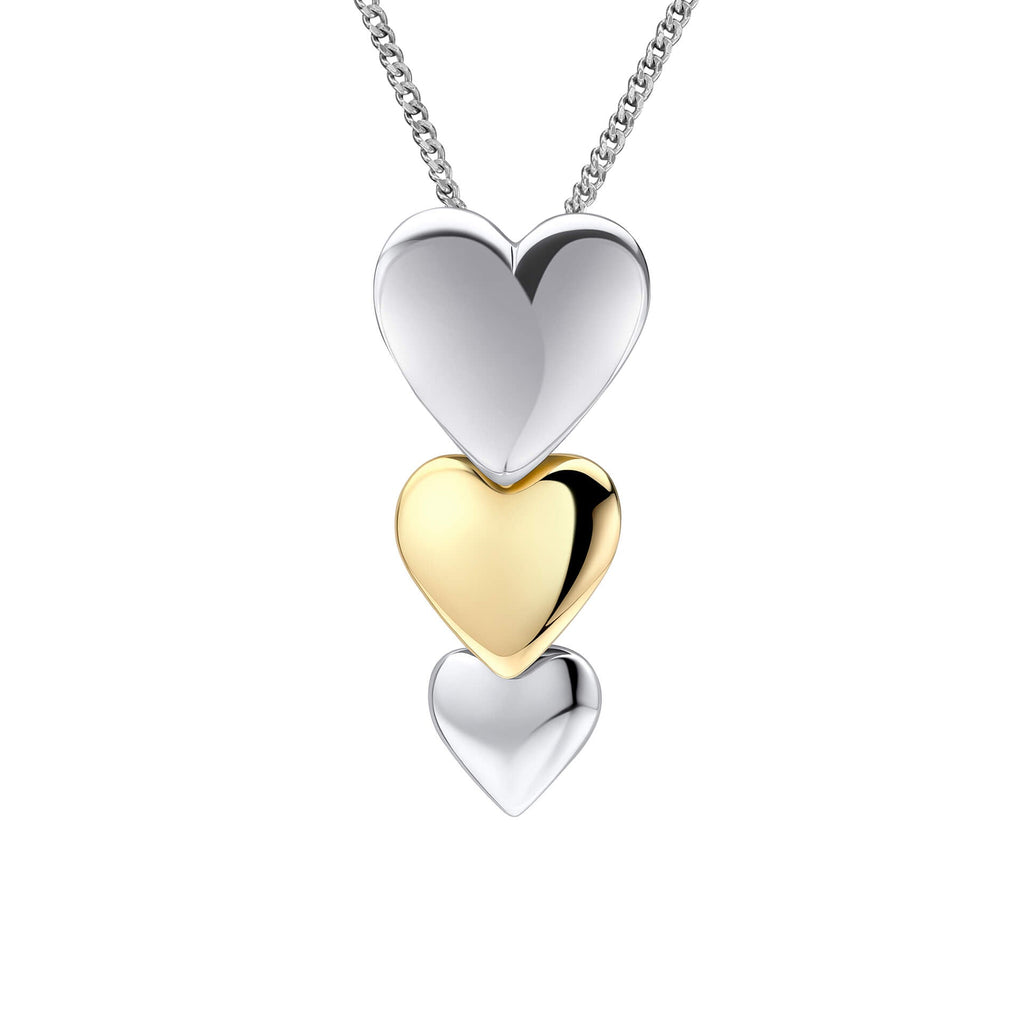 Beginnings Cascading Hearts Drop Pendant