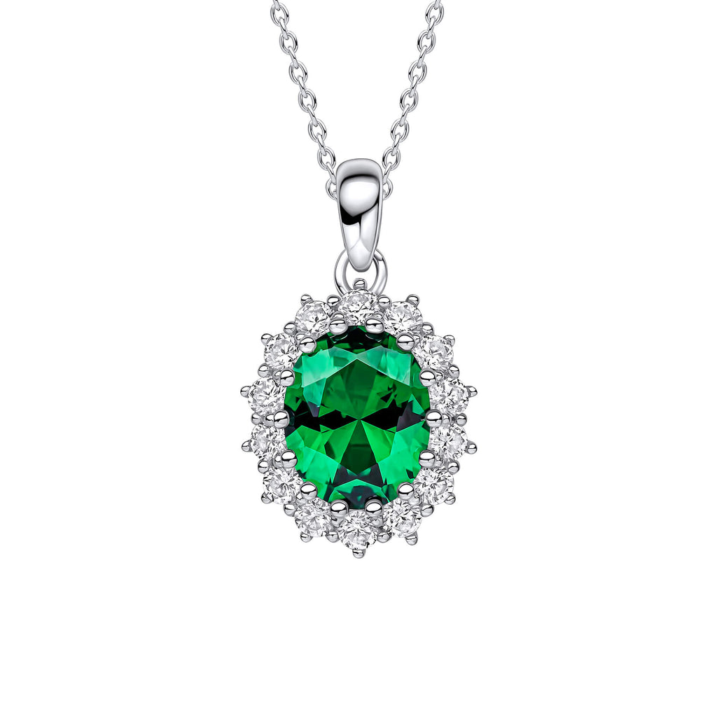 Diamonfire Oval Pendant with Surround