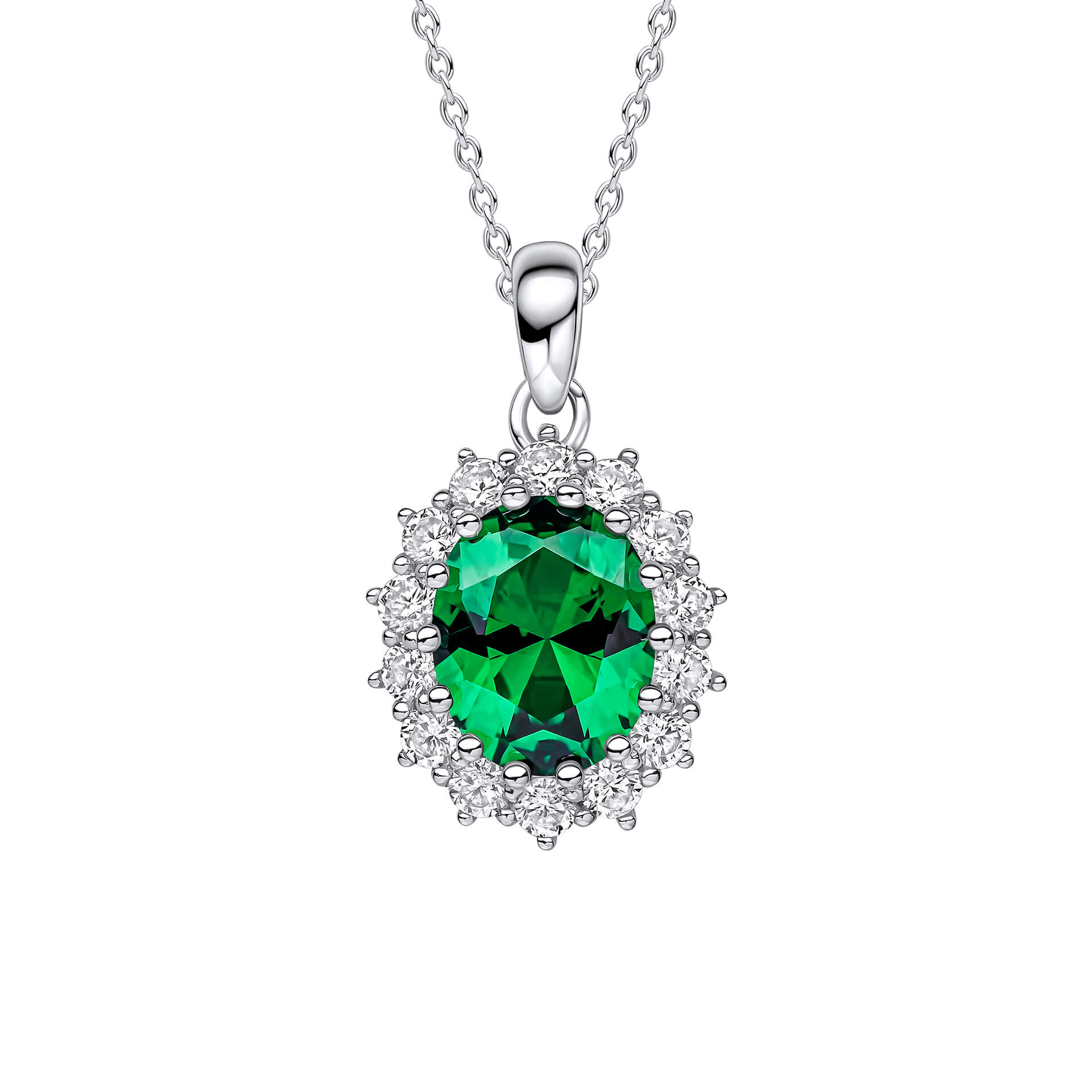 Diamonfire Oval Pendant with Surround