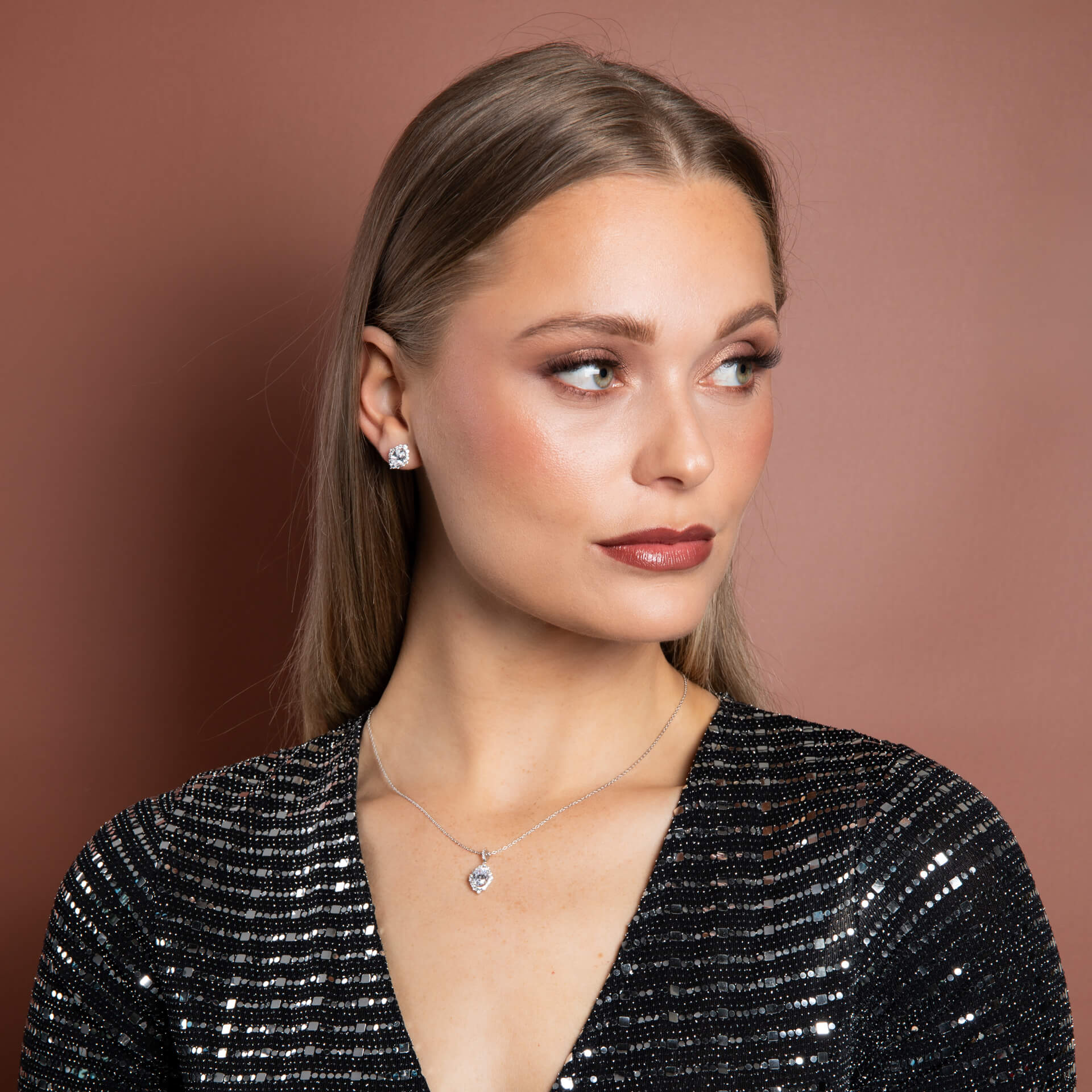 Diamonfire Oval Cluster Stud Earrings