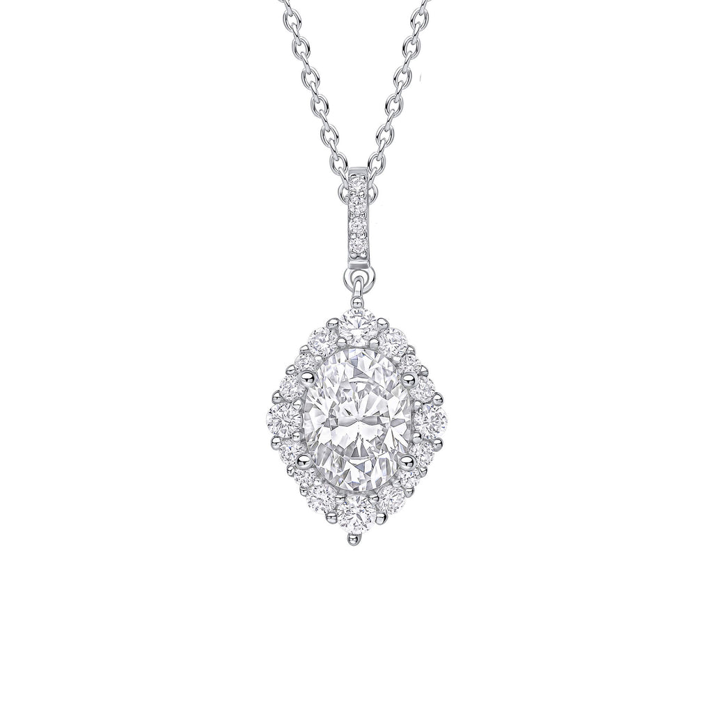 Diamonfire Oval Cluster Pendant