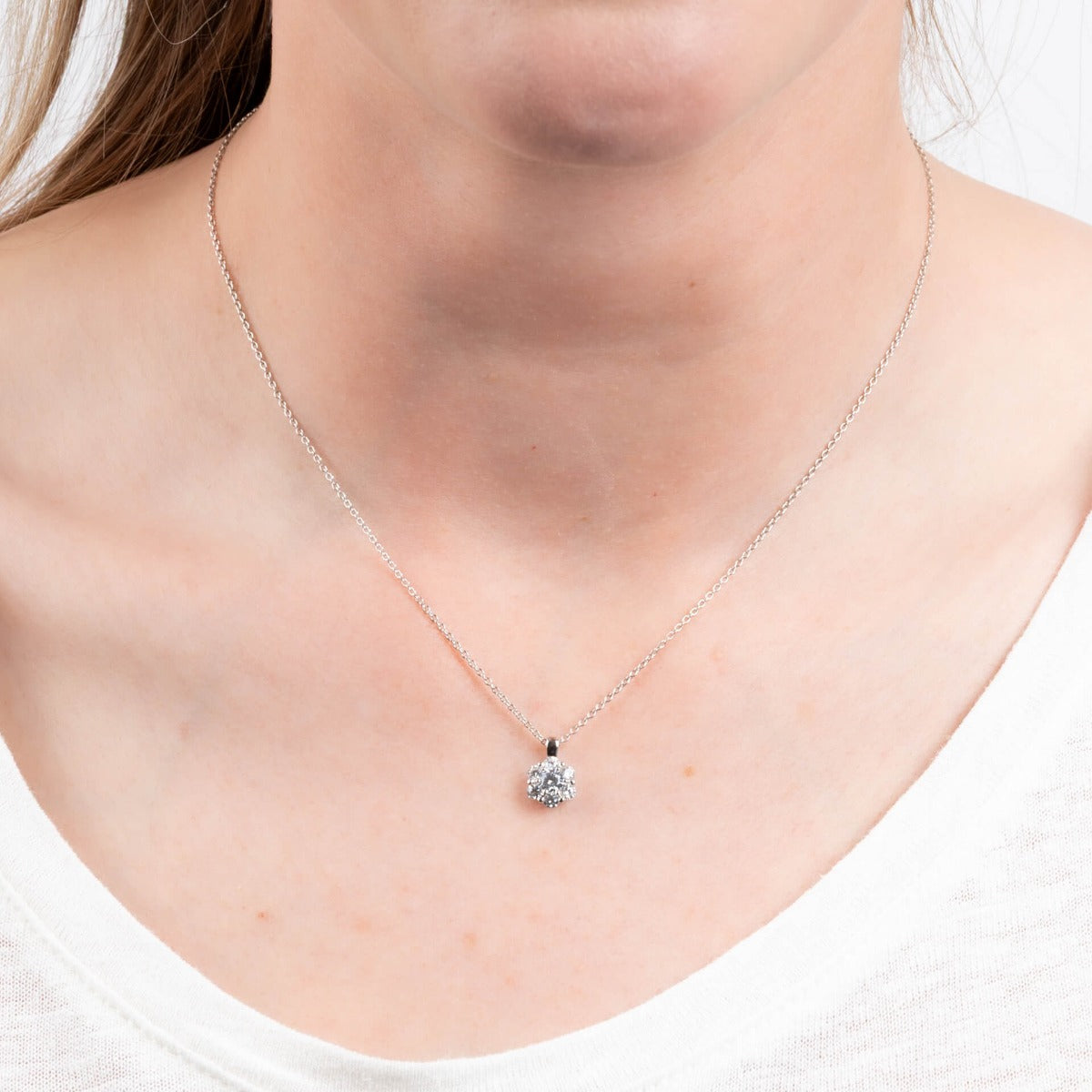 Diamonfire Flower Cluster Pendant