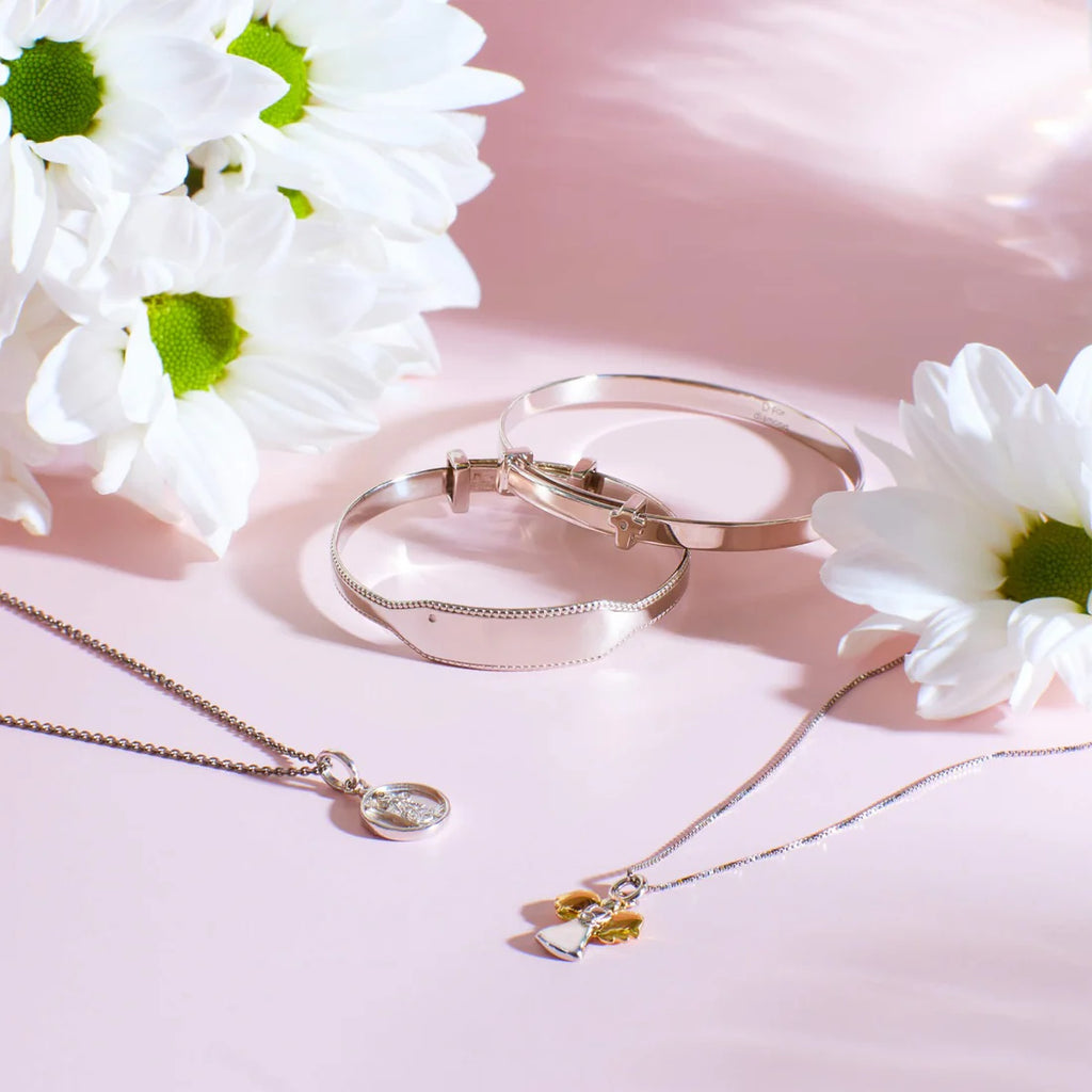 D for Diamond Cross Expanding Bangle — B775