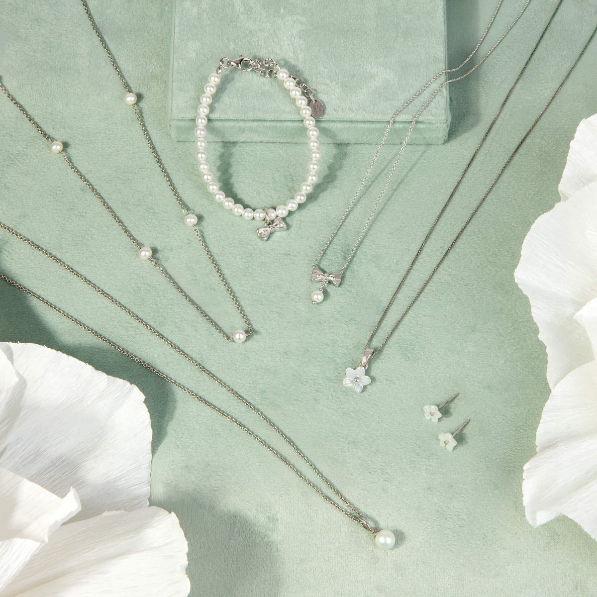 D For Diamond Pearl Drop Pendant with Diamond