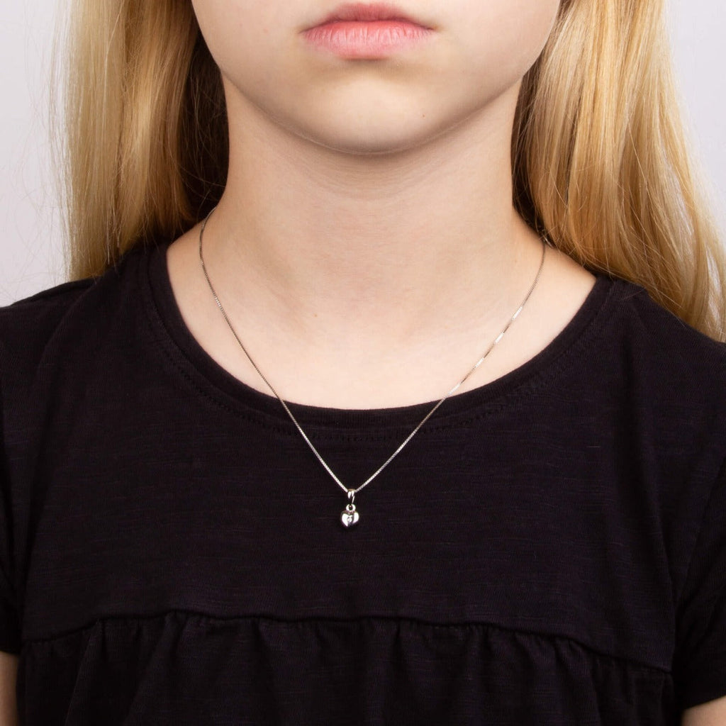 D For Diamond Heart Pendant with Diamond