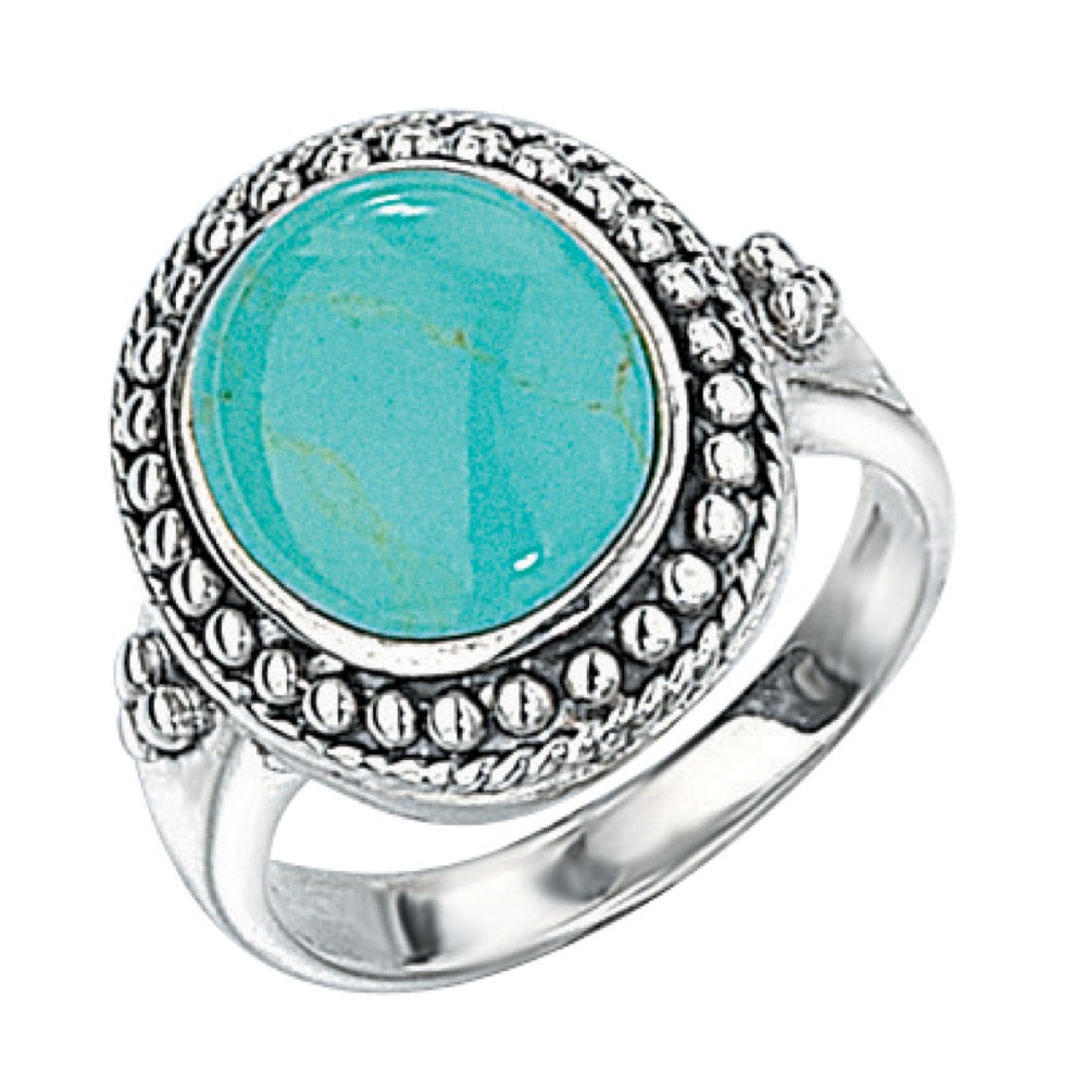 Beginnings Statement Imitation Turquoise Ring