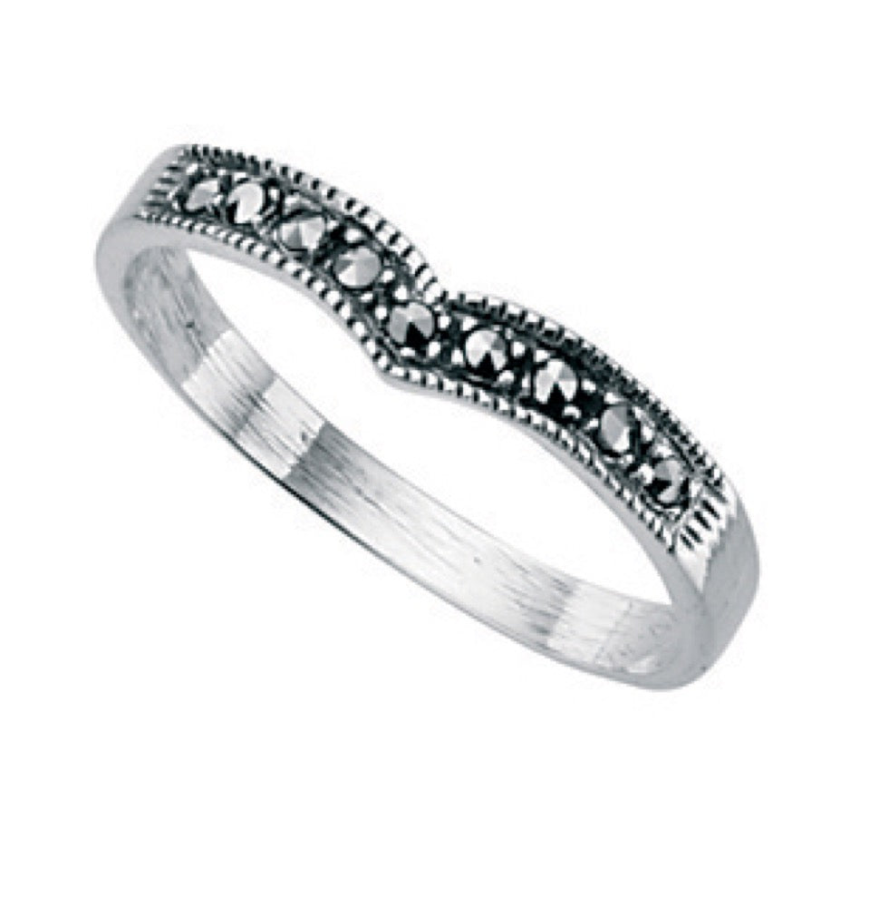 Beginnings Marcasite Wishbone Ring
