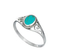 Beginnings Oval Imitation Turquoise Ring
