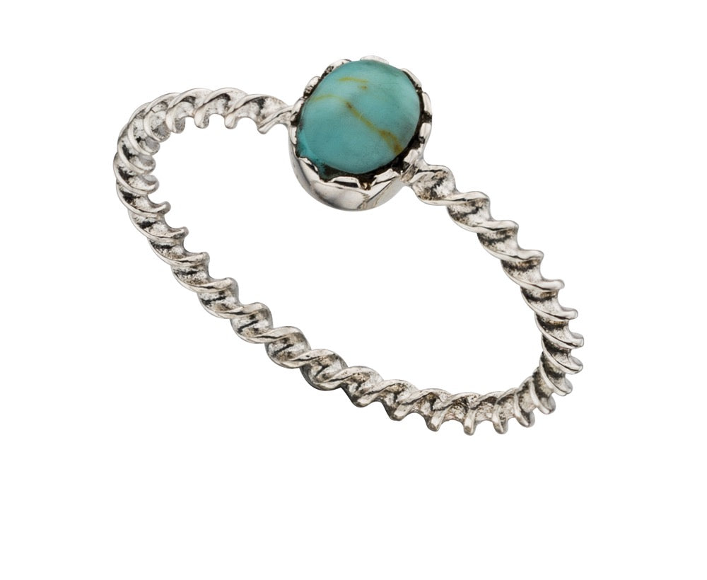 Beginnings Twisted Imitation Turquoise Ring
