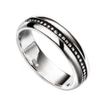 Beginnings Oxidised Inset Pattern Ring