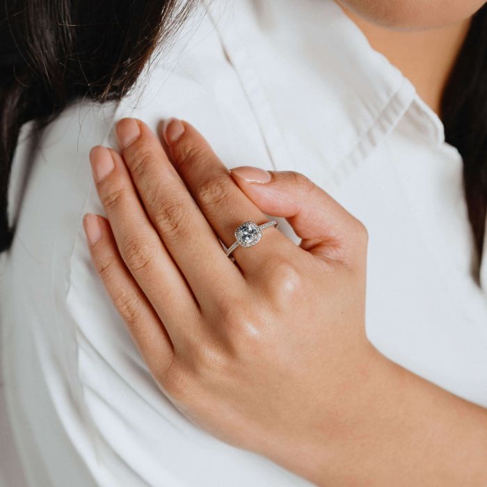Diamonfire Square Pave Set Ring