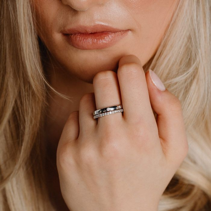 Diamonfire Station Set Band Ring