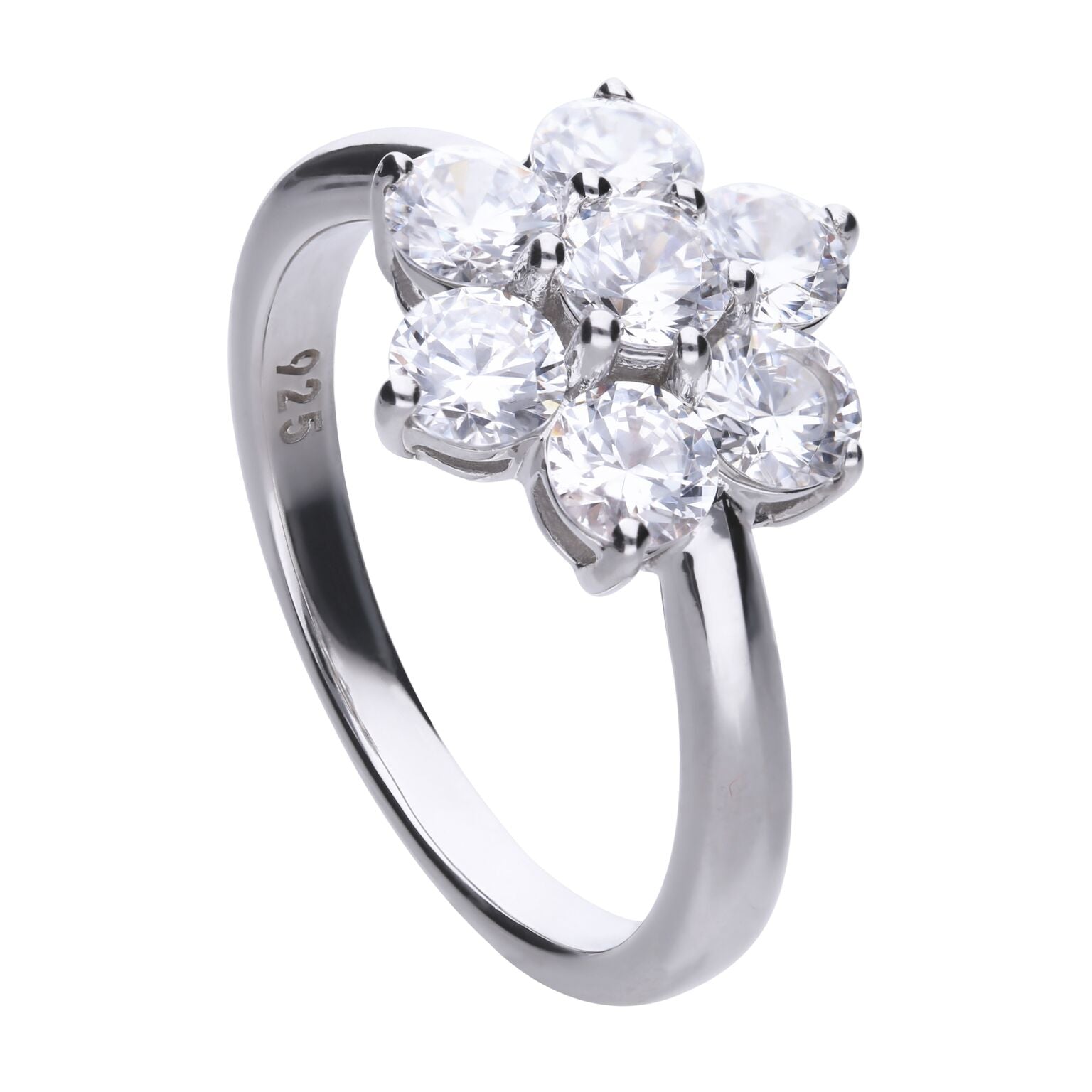 Diamonfire Flower Cluster Ring