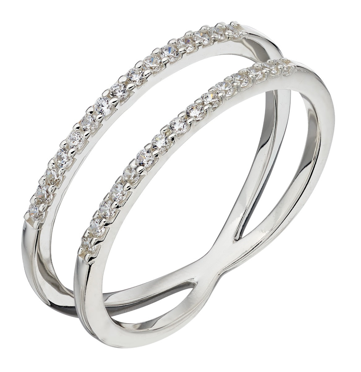 Beginnings CZ Double Band Ring