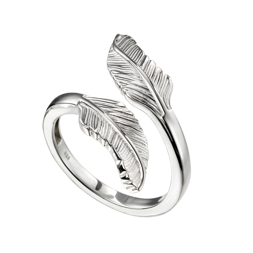 Beginnings Feather Wrap Around Ring
