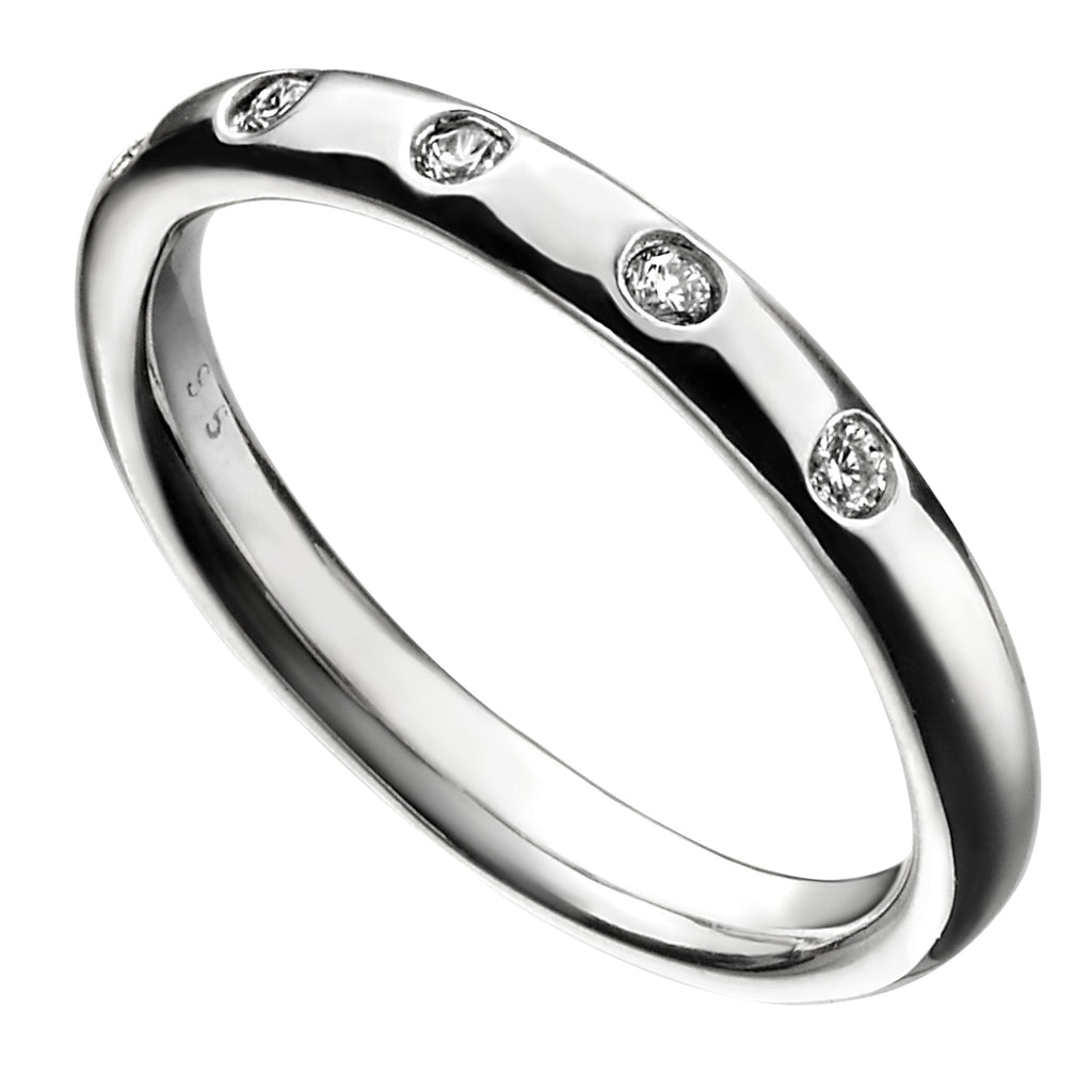 Beginnings Flush Set CZ Ring