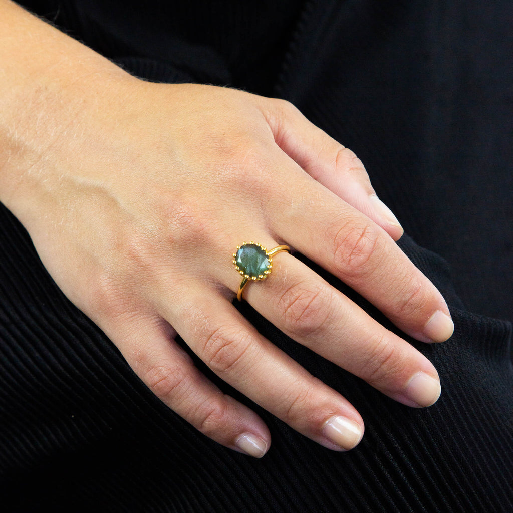 Beginnings Clawed Semi-Precious Stone Ring