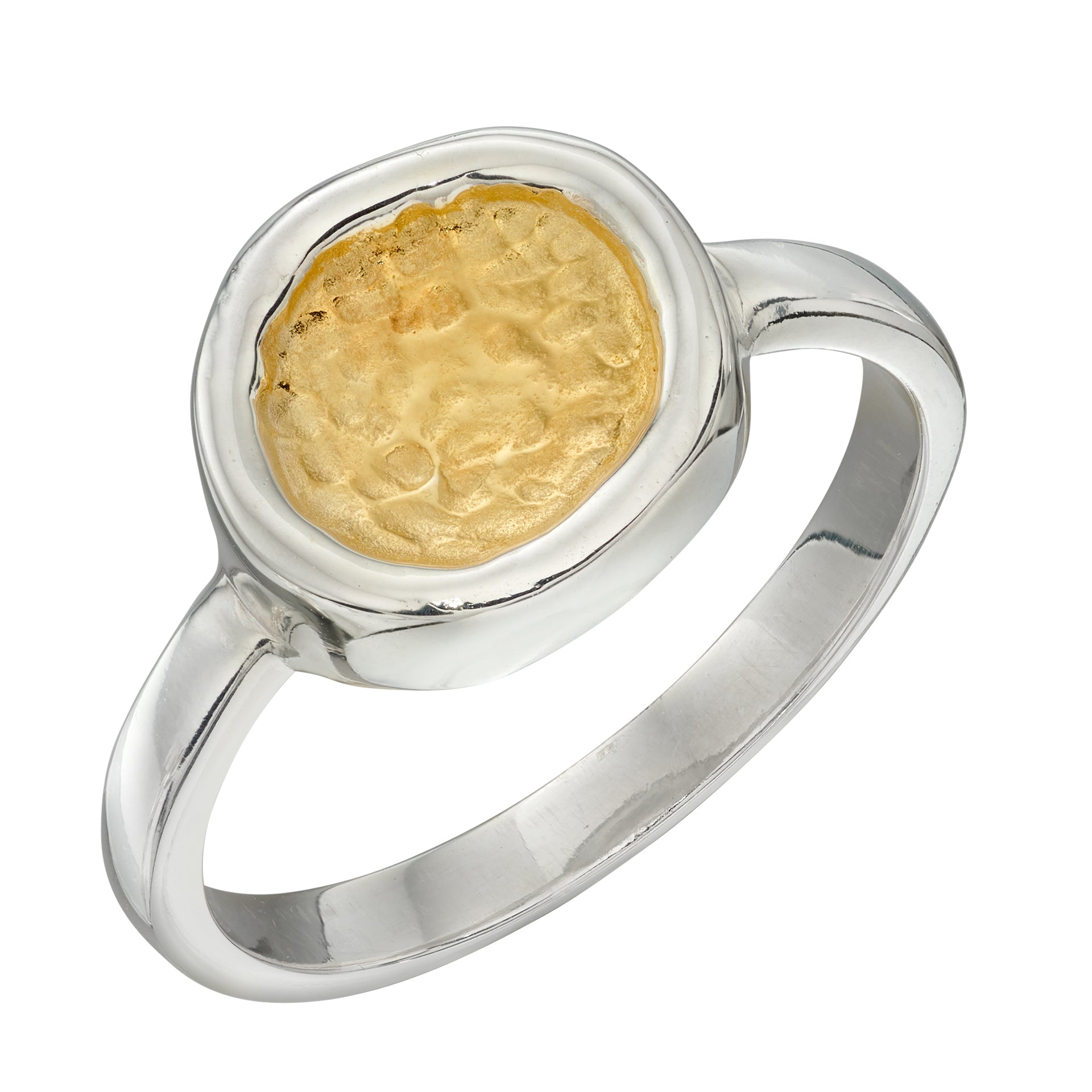 Beginnings Hammered Disc Ring