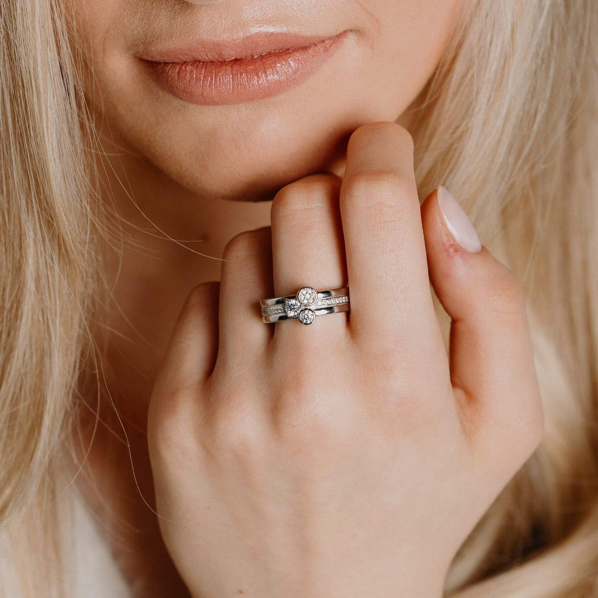 Diamonfire Triple Stacked Band Ring