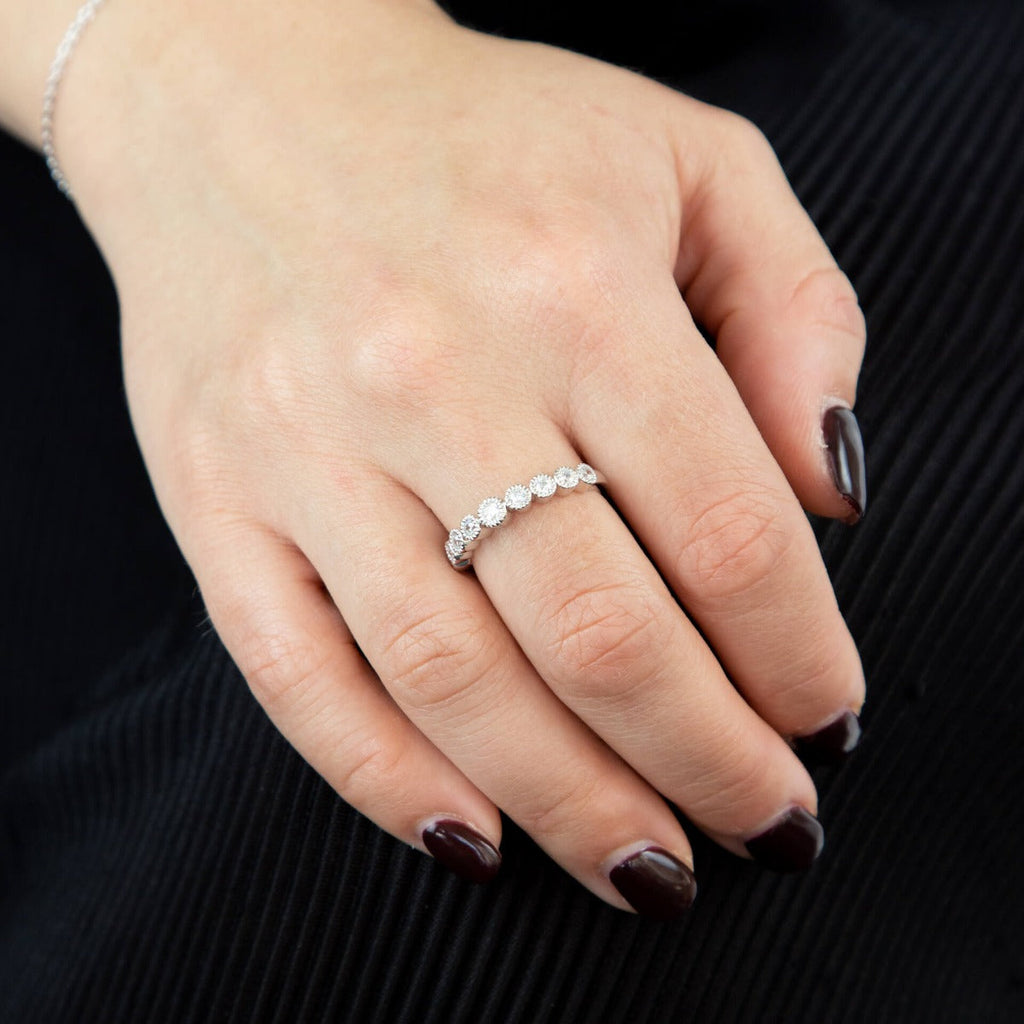 Beginnings Millegrain Edge Cubic Zirconia Ring