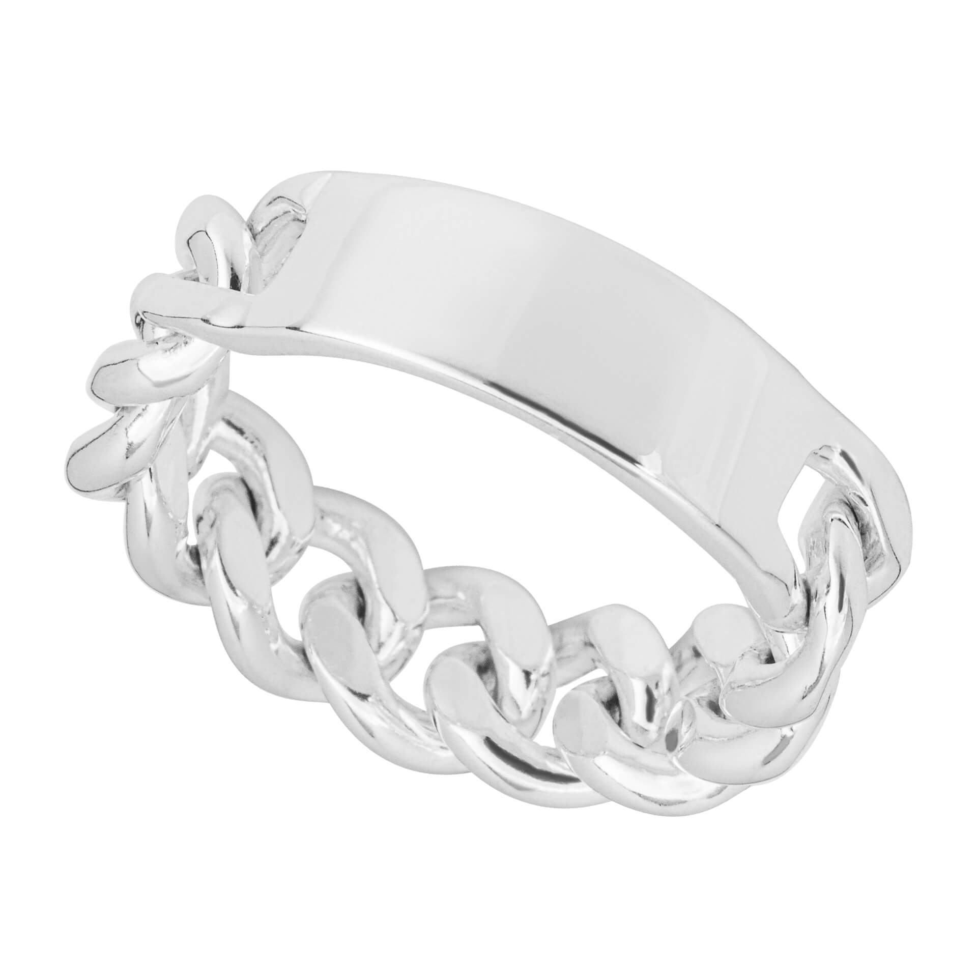 Beginnings ID Bar and Chain Detail Ring
