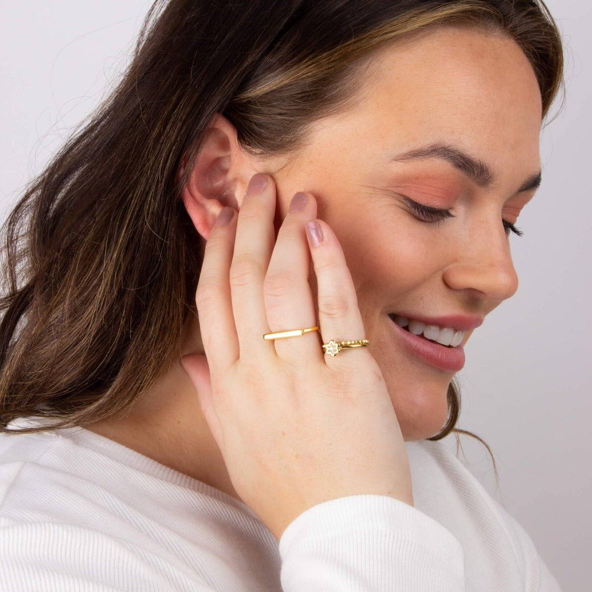 Beginnings Studded Textured Ring