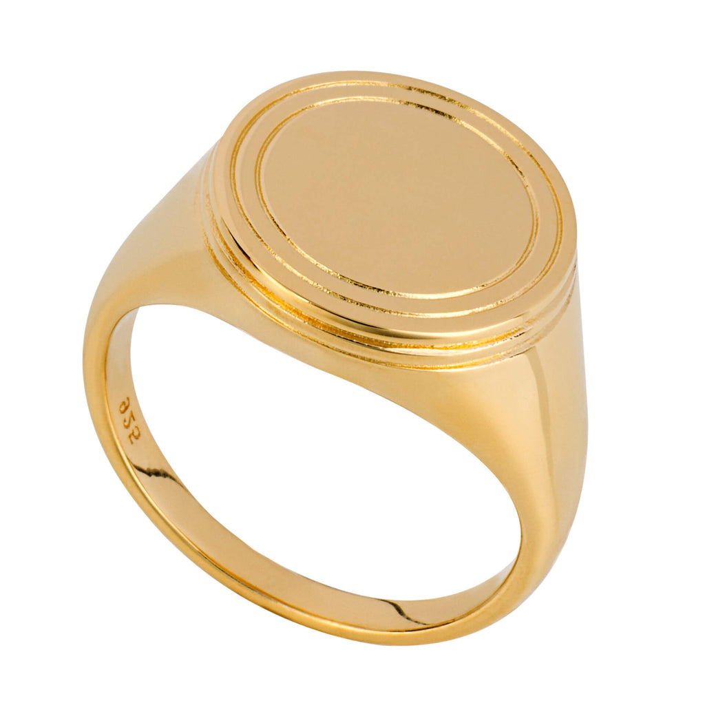Beginnings Ridged Signet Ring
