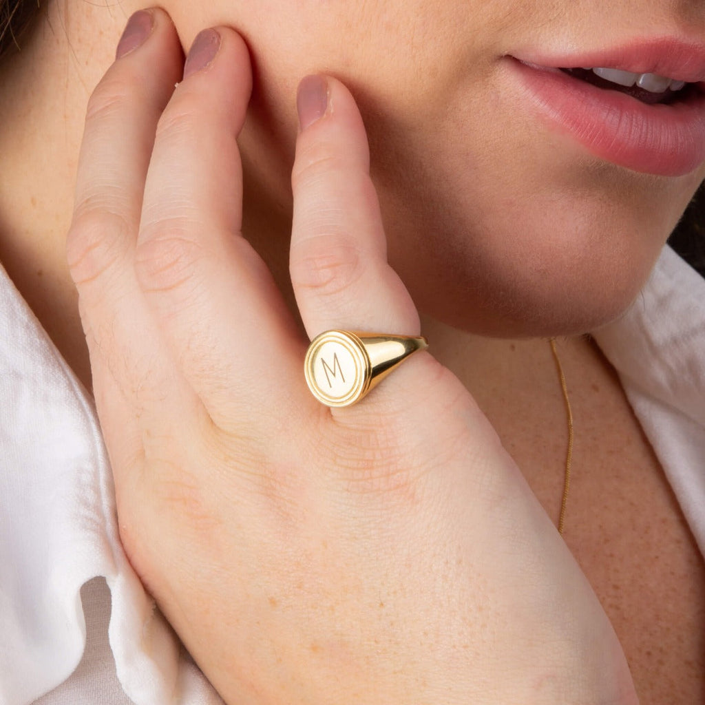 Beginnings Ridged Signet Ring
