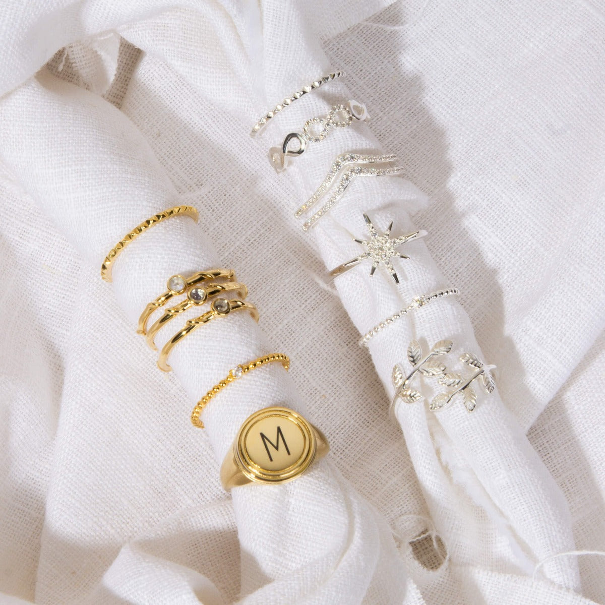Beginnings Vine Leaves Wrap Around Ring