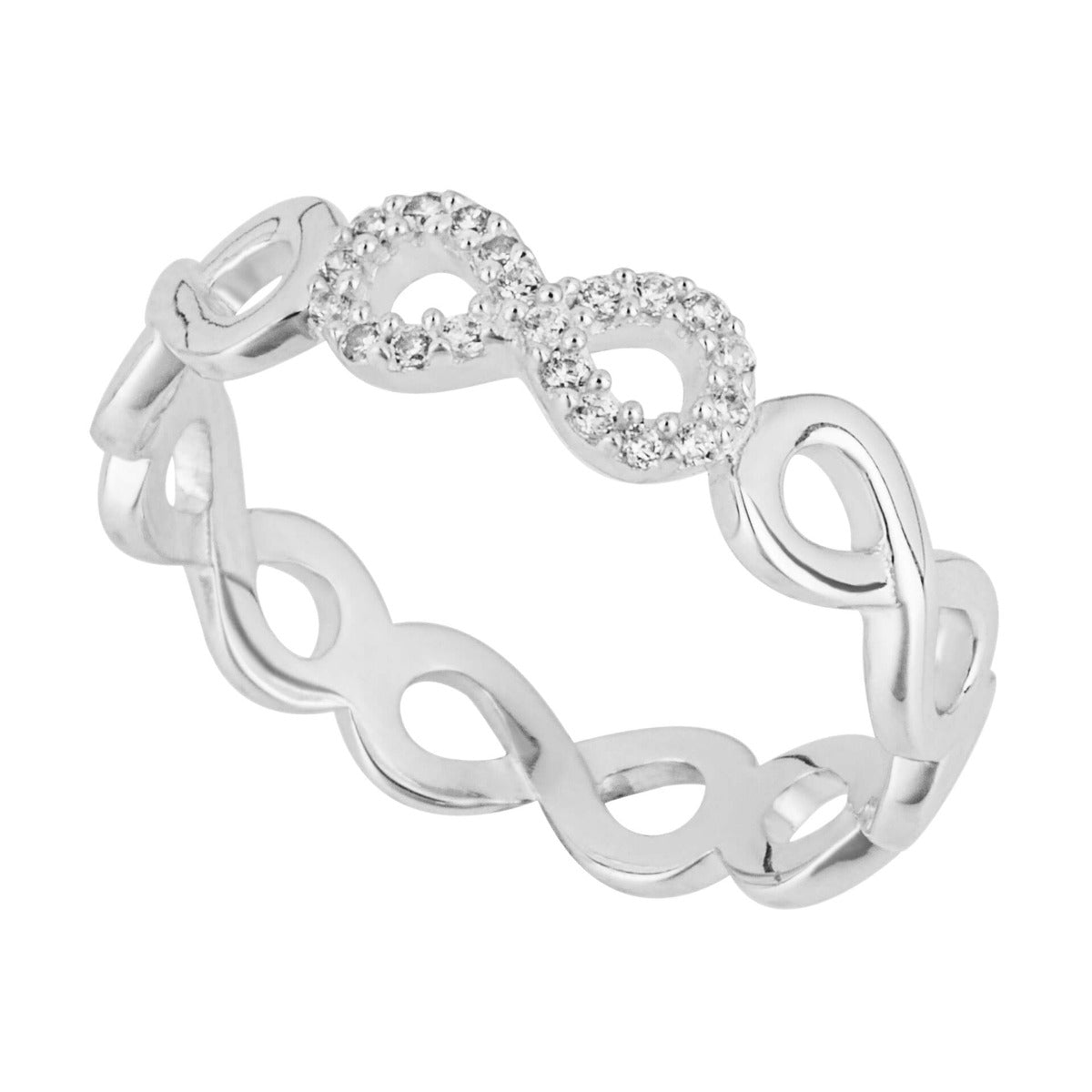 Beginnings Infinity Eternity Ring with CZ