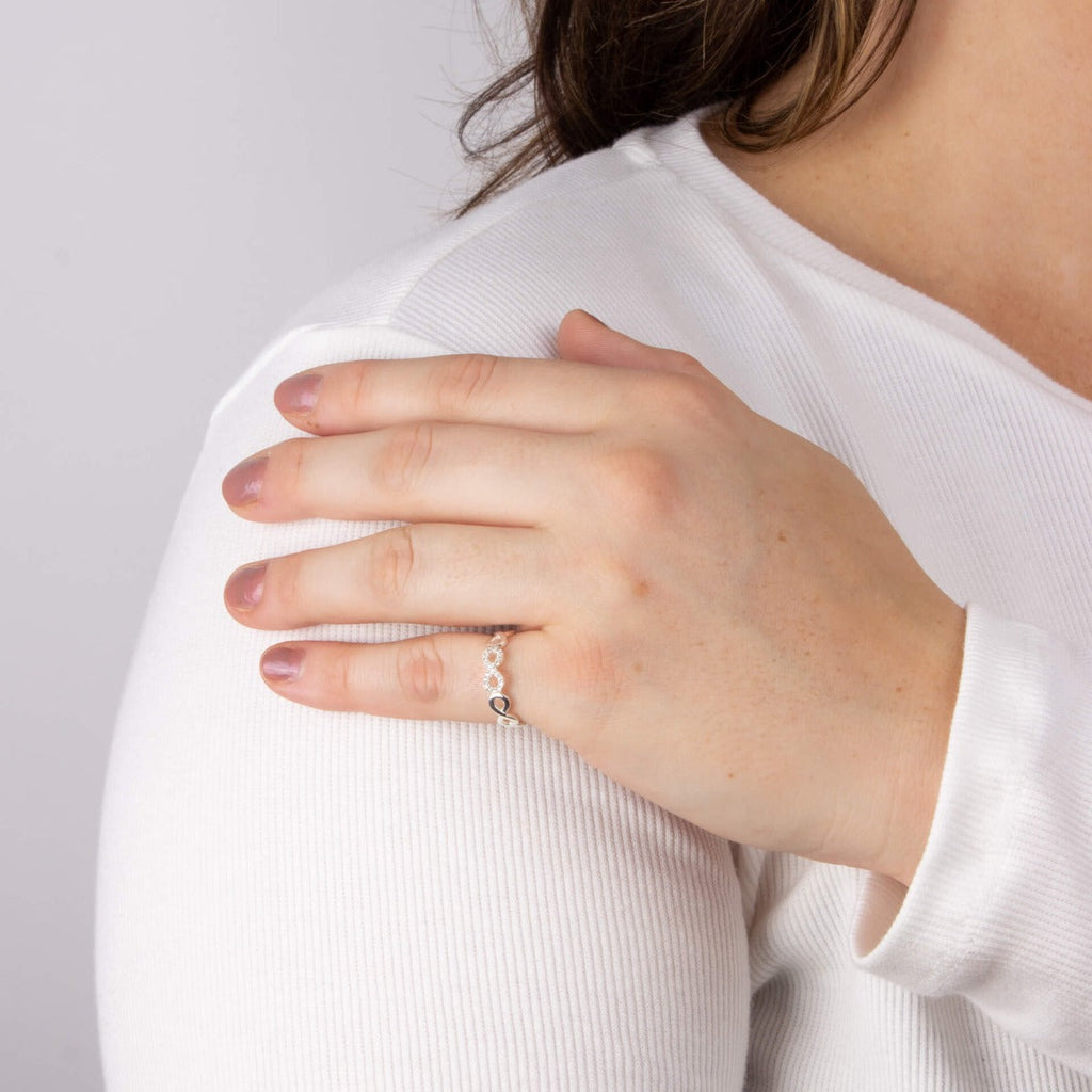 Beginnings Infinity Eternity Ring with CZ