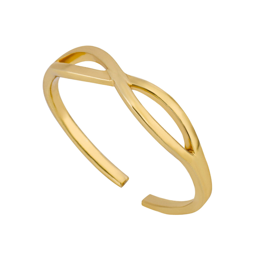 Beginnings Infinity Toe Ring with Yellow Gold Plating